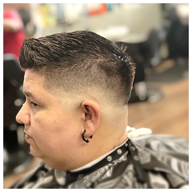 Brush-up fade, finished look